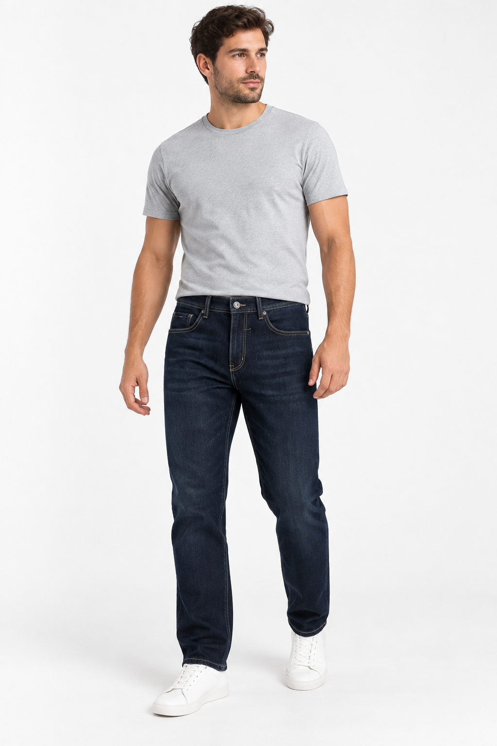 Angel Shopping Ανδρικό Τζιν Παντελόνι Regular Fit Σκούρο Μπλε