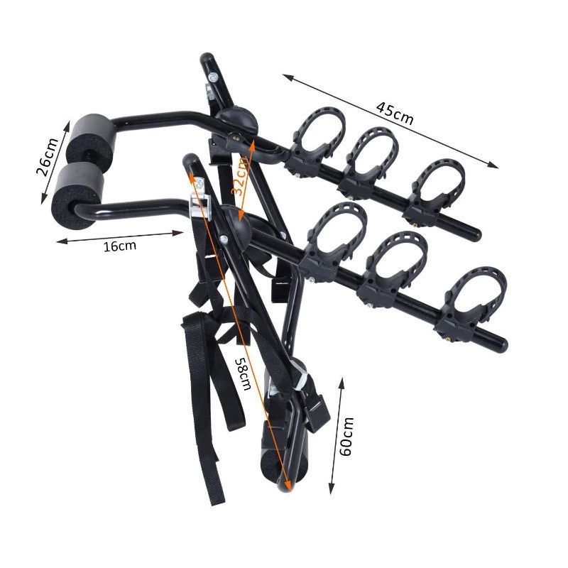 Σχάρα αυτοκινήτου για 3 ποδήλατα - SJ-541 - 653074 AUTO-MOTO-BIKE>Είδη ποδηλάτου & μηχανής>Αξεσουάρ moto & ποδηλάτου