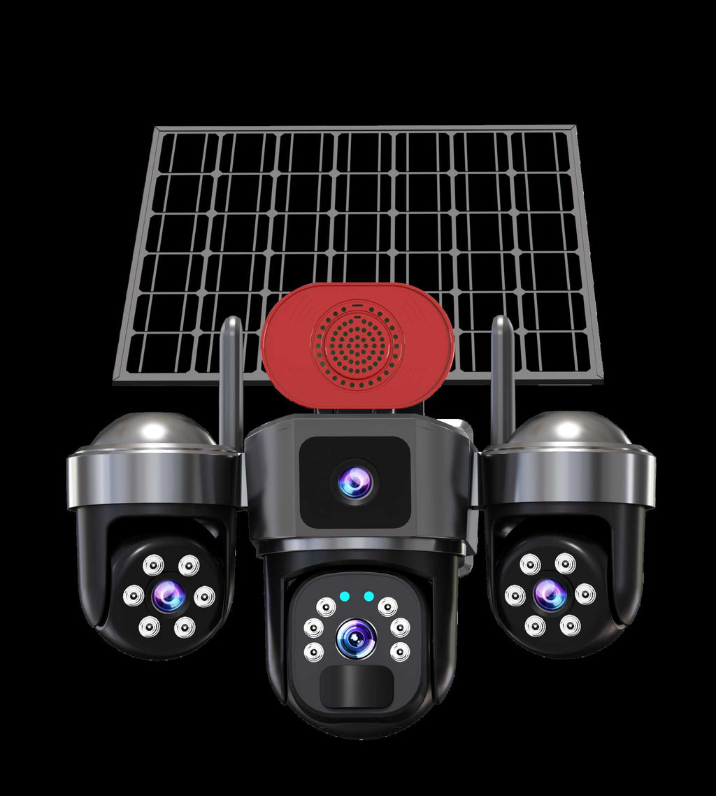Ηλιακή κάμερα ασφαλείας IP τετραπλή - JJ013LB WiFi - Security Camera - 371242