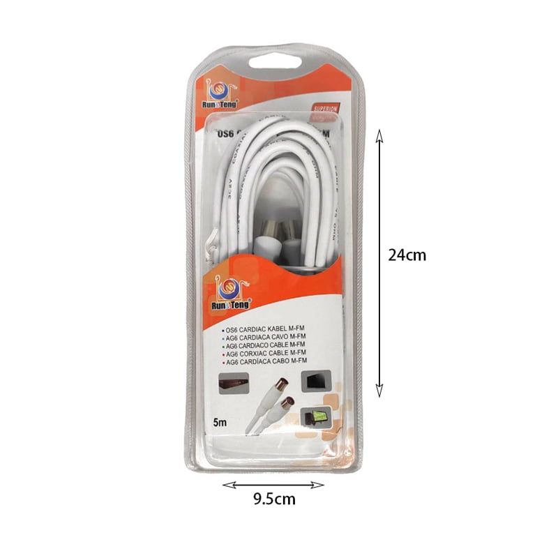 Run & Teng καλώδιo τηλεόρασης αρσενικό/θηλυκό 5m - TV cable