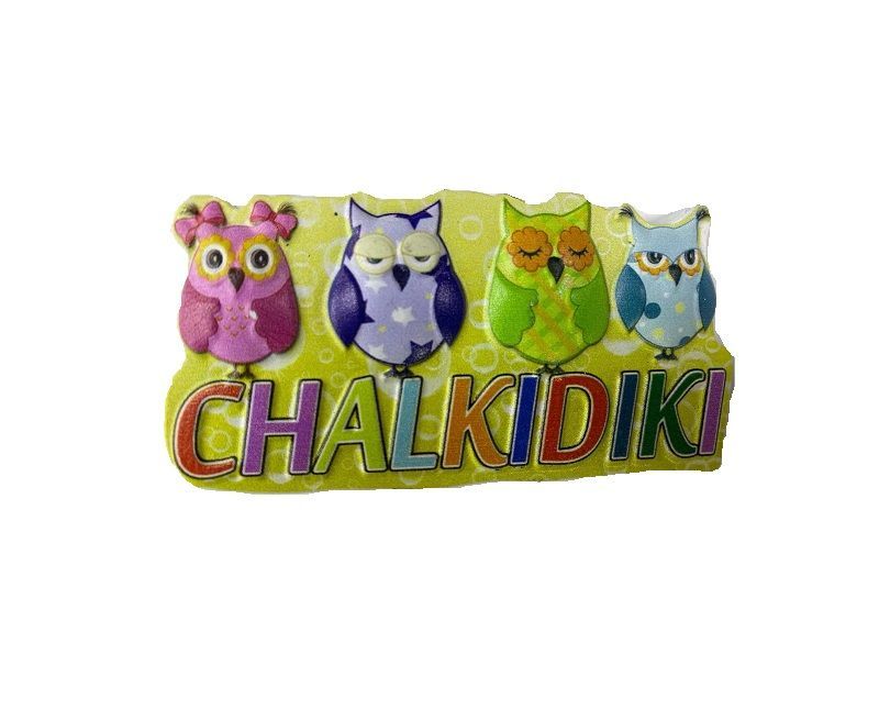 Tουριστικό μαγνητάκι Souvenir - Σετ 12pcs - Resin Magnet - Chalkidiki - 678082