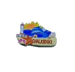 Tουριστικό μαγνητάκι Souvenir - Σετ 12pcs - Resin Magnet - Chalkidiki - 678084