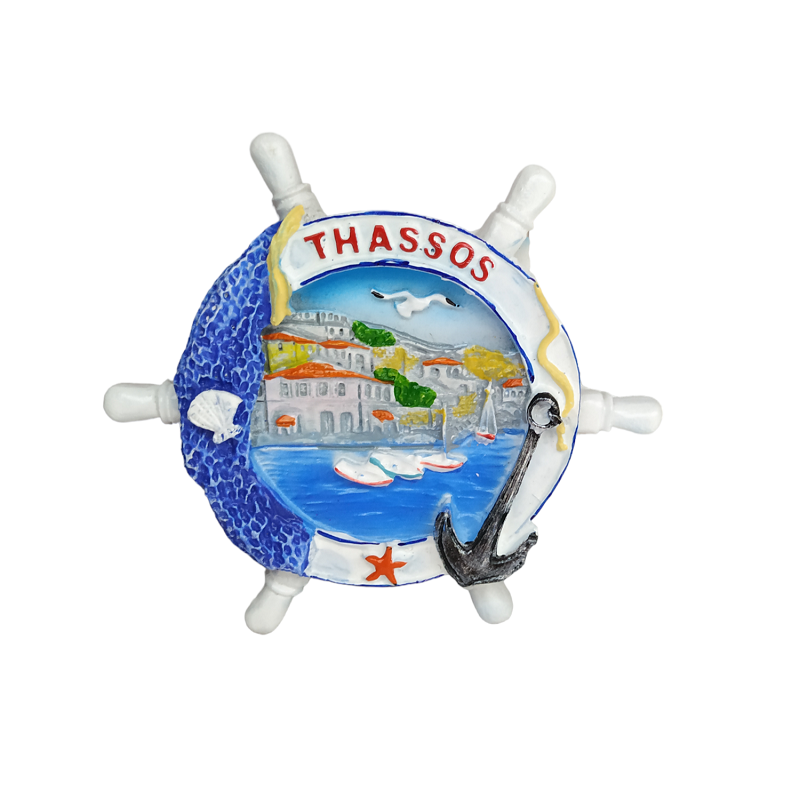 Tουριστικό μαγνητάκι Souvenir - Σετ 12pcs - Resin Magnet - Thassos - 678120