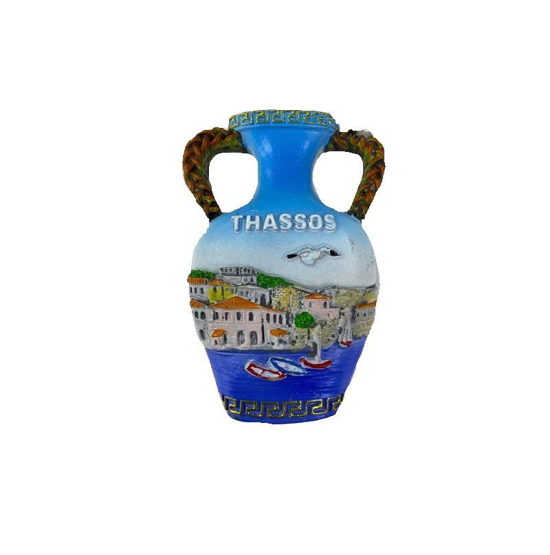 Tουριστικό μαγνητάκι Souvenir - Σετ 12pcs - Resin Magnet - Thassos - 678121
