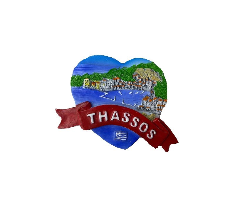 Tουριστικό μαγνητάκι Souvenir - Σετ 12pcs - Resin Magnet - Thassos - 678123