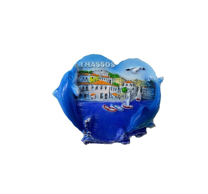 Tουριστικό μαγνητάκι Souvenir - Σετ 12pcs - Resin Magnet - Thassos - 678124