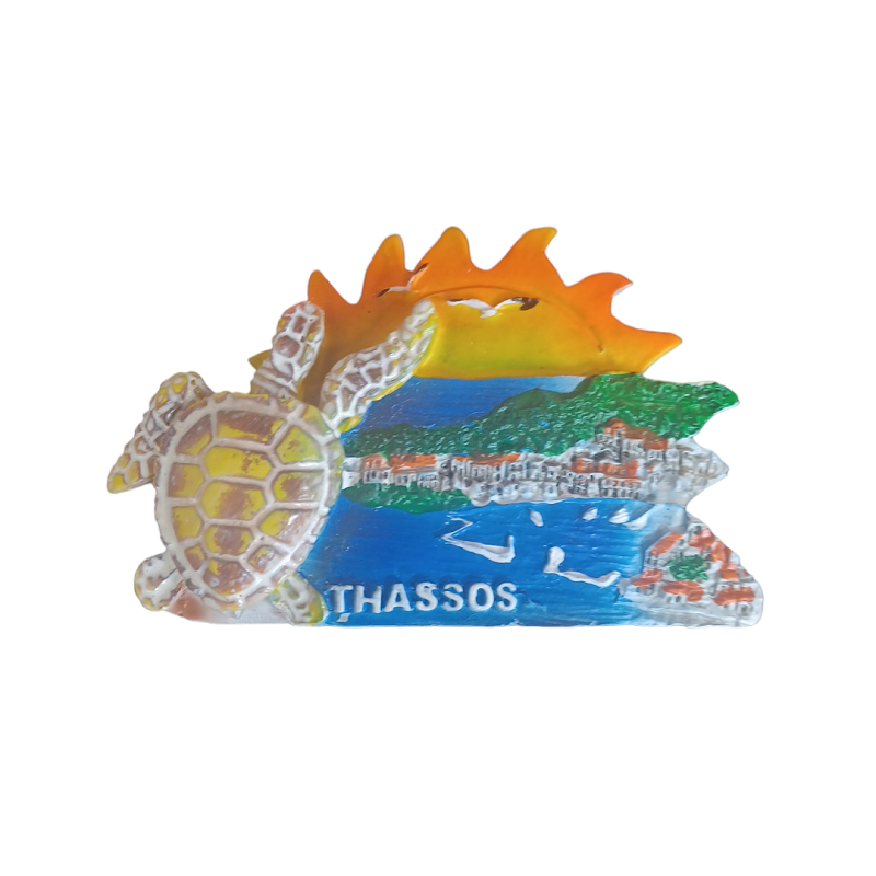 Tουριστικό μαγνητάκι Souvenir - Σετ 12pcs - Resin Magnet - Thassos - 678131