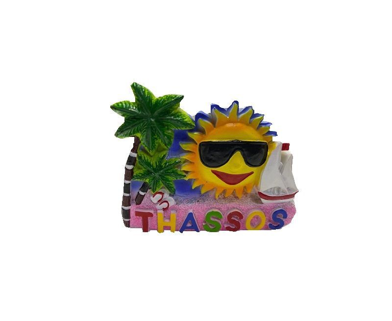 Tουριστικό μαγνητάκι Souvenir - Σετ 12pcs - Resin Magnet - Thassos - 678134