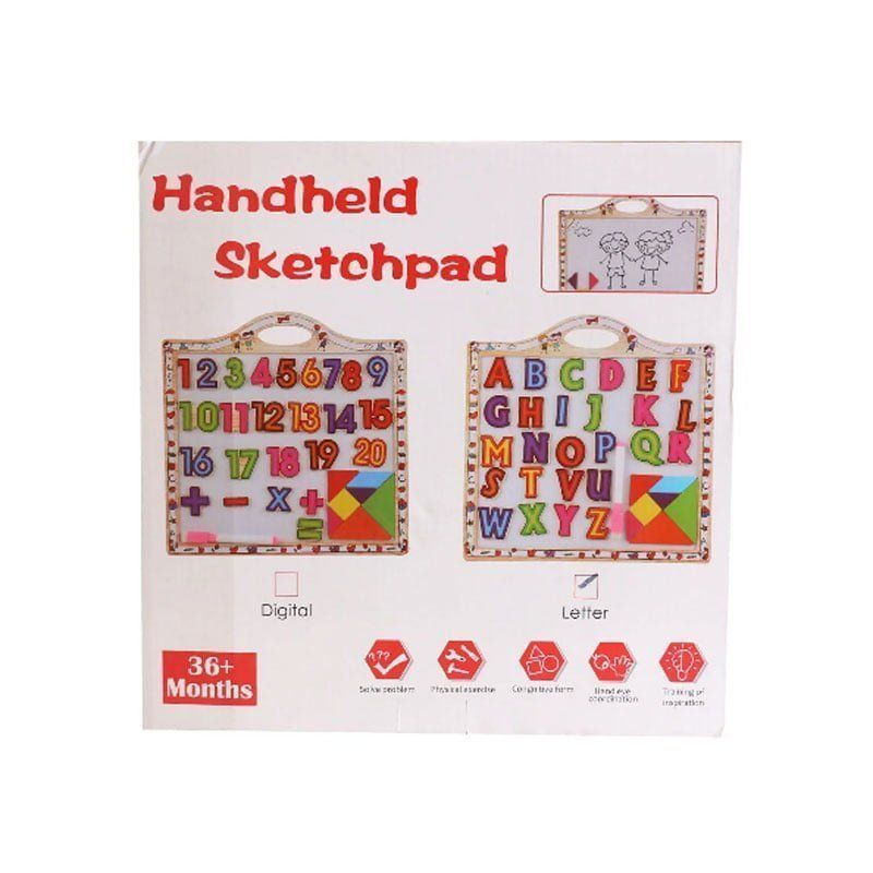 Εκπαιδευτικός ξύλινος πίνακας - Educational Wooden Handheld Sketchpad Toy - Angel shopping