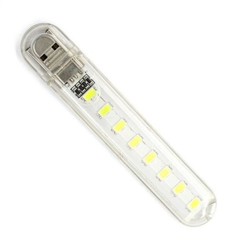 Mini USB LED φορητό φως με 8 led Cool white - Angel shopping