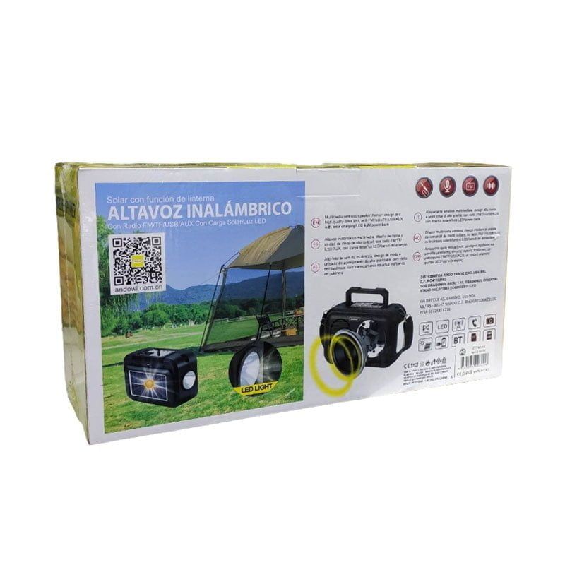 Andowl Q-YX1793 ηλιακό φορητό ηχείο με USB - Solar wireless speaker