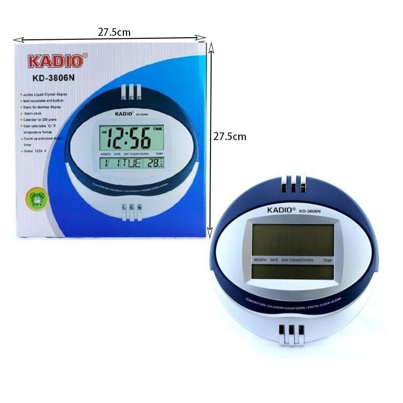 Kadio Ψηφιακό Ρoλόι - Digital Clock KD-3806N