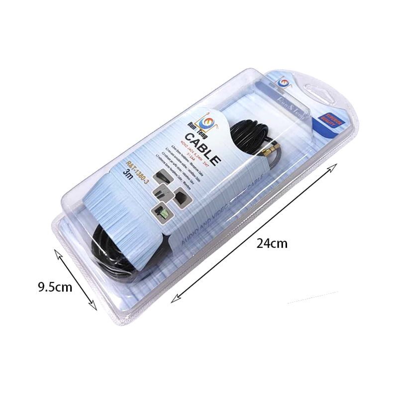 Run&Teng R&T-1380-3 Mono Jack 3m 6.3mm αρσενικό σε αρσενικό - Mono Jack Male to Male Cable