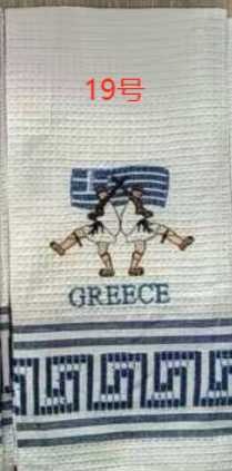Πετσέτα ποτηρόπανο Souvenir με κέντημα - Σετ 12pcs - Greece - 416198