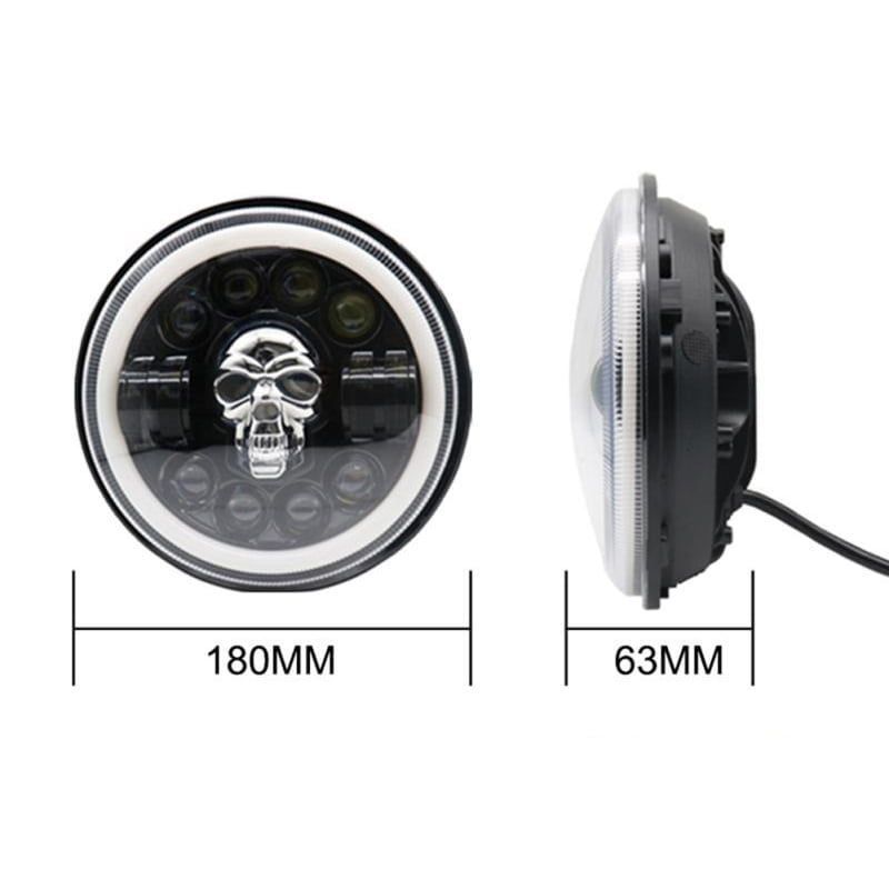 Halley GrowPal LED στρογγυλός προβολέας μηχανής νεκροκεφαλή 12V-80V - Headlights motor
