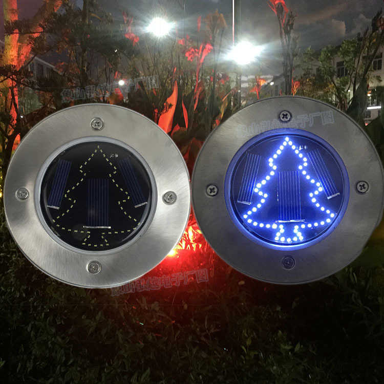 Ηλιακό φωτιστικό κήπου LED με σχέδιο - Καρφωτό - 4pcs - Green - 431091