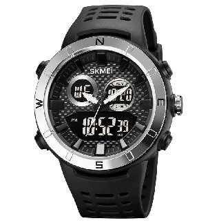 Ψηφιακό/αναλογικό ρολόι χειρός - Skmei - 2014 - Silver/Black