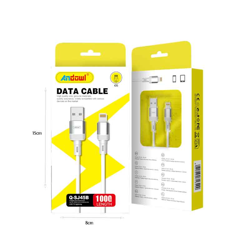 Andowl Καλώδιο Φόρτισης και Δεδομένων 1m iOS USB σε Lightning Q-SJ45B – Data Cable