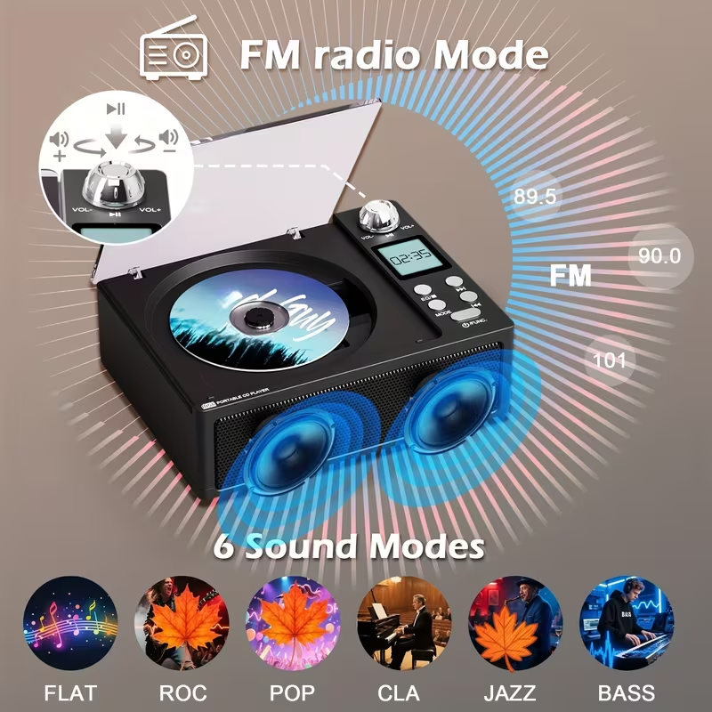 Φορητό CD Player με Bluetooth & Ραδιόφωνο - CD-3100 - 718228 - Black ΕΙΔΗ ΤΕΧΝΟΛΟΓΙΑΣ>Ραδιόφωνα & Ηχεία>Φορητά Ραδιόφωνα