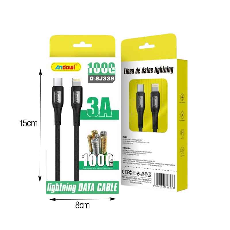 Andowl Καλώδιο δεδομένων Type-c σε Lightning 5Α Q-SJ339 - Data Cable