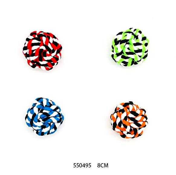 Παιχνίδι σκύλου μπάλα από σχοινί - 8cm - 12pcs - 550495