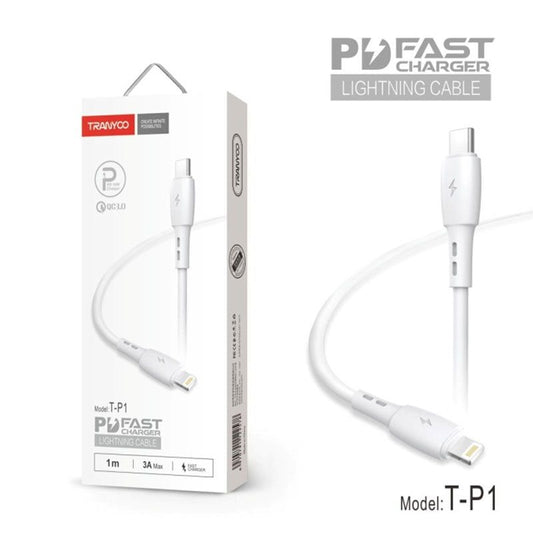 Tranyoo Καλώδιο δεδομένων Lightning-IOS 1m 3A T-P1 - Fast charger lighting cable