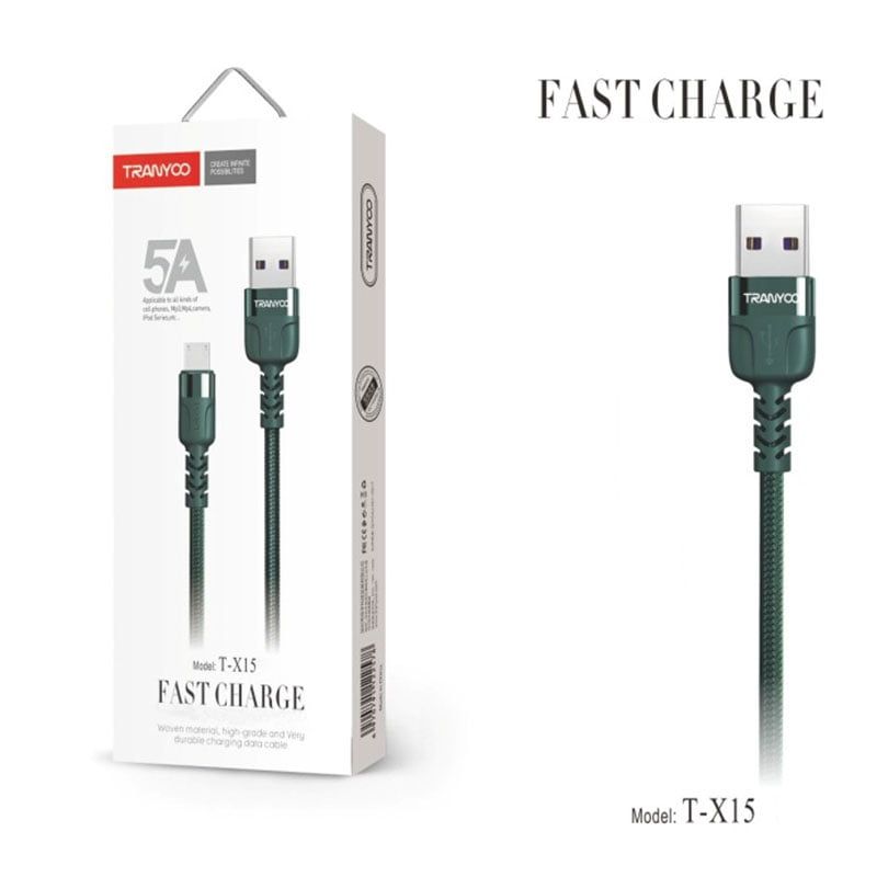 Tranyoo Καλώδιο δεδομένων Lightning-IOS 5A T-X15l - Fast charger lighting cable