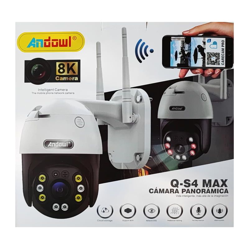 Andowl Q-S4 Max IP Κάμερα Παρακολούθησης Wi-Fi 3MP Full HD+ Αδιάβροχη με Μικρόφωνο - Panoramic Camera