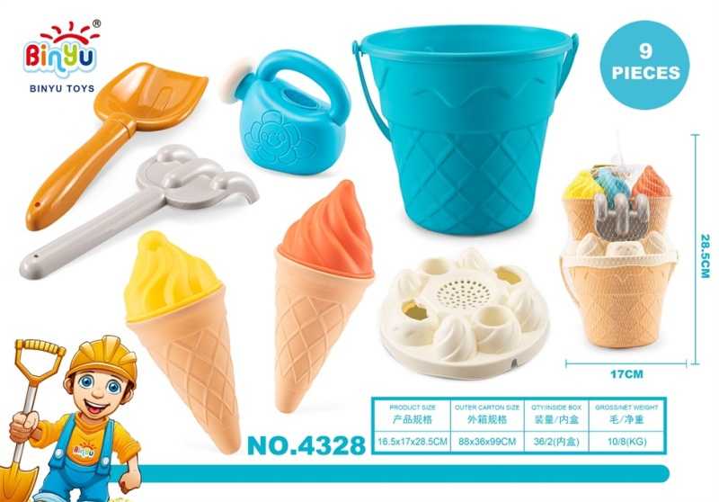 Σετ παιχνίδια παραλίας - 9pcs - 4328 - 232329