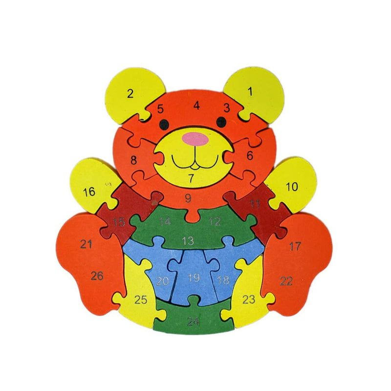 Εκπαιδευτικό Ξύλινο Πάζλ 6τεμ - Educational Wooden Puzzle