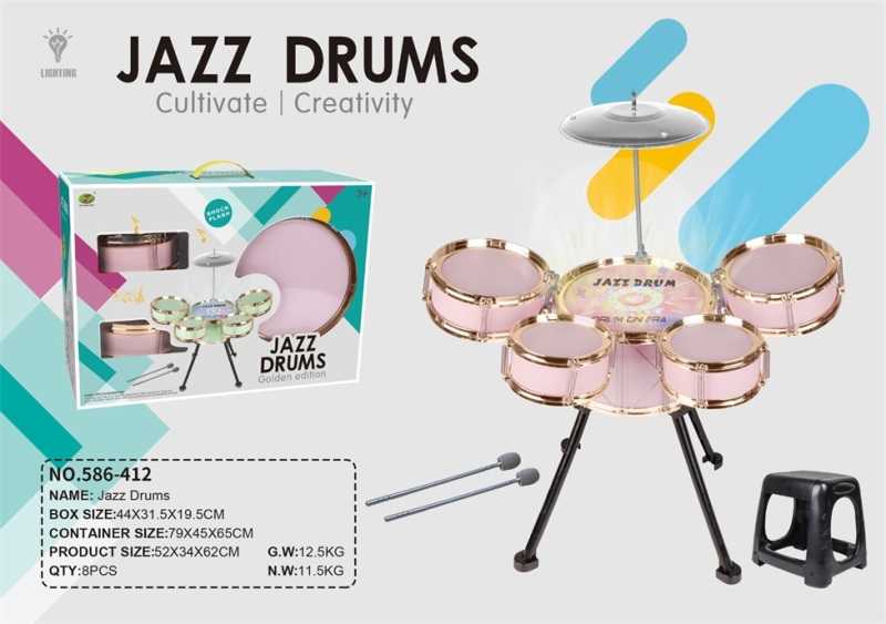 Παιδικό σετ Drums - Jazz Drums - 586-412 - 233089 ΠΑΙΧΝΙΔΙΑ>Μουσικά & εκπαιδευτικά παιχνίδια