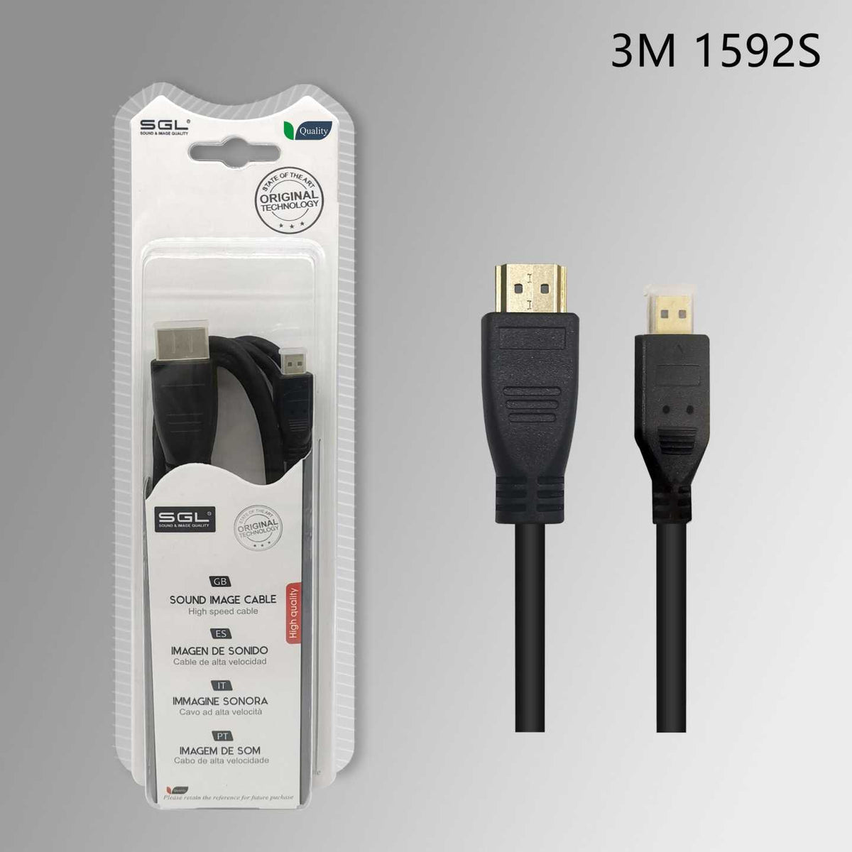 Καλώδιο HDMI σε Micro HDMI - 1592S - 3m - 095196