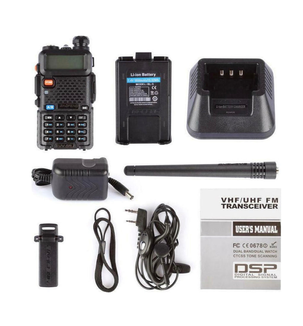Baofeng UV-5R Plus Ασύρματος Πομποδέκτης UHF/VHF 5W