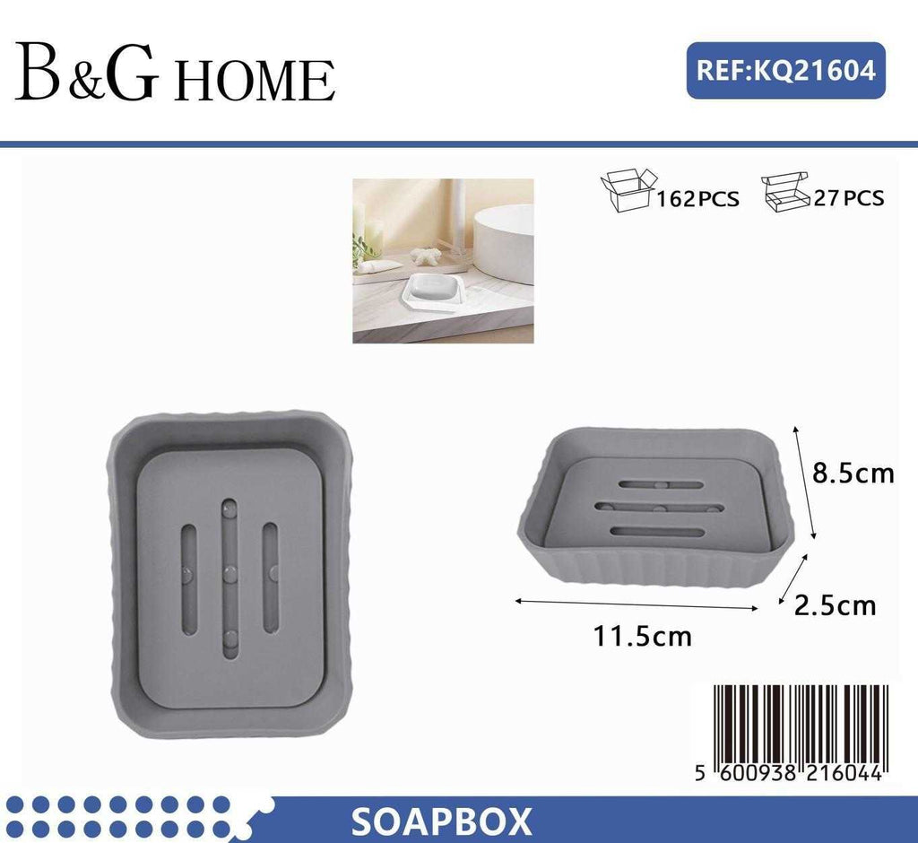 Σαπουνοθήκες μπάνιου πλαστικές - Σετ 9pcs - Grey - 21604
