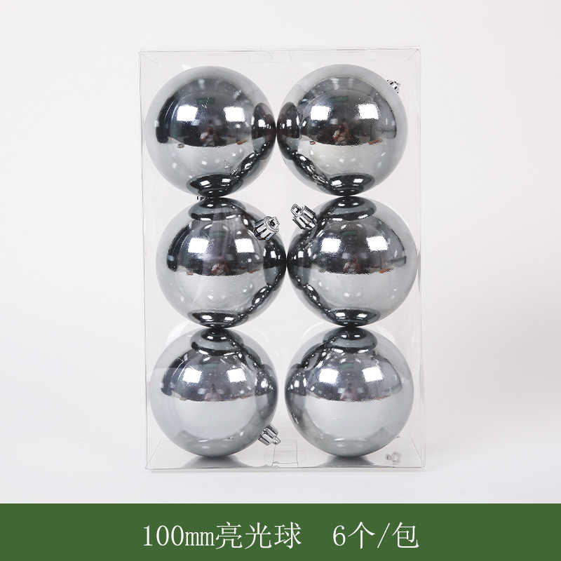 Σετ Χριστουγεννιάτικες μπάλες - 10cm - 6pcs - 326000 - White