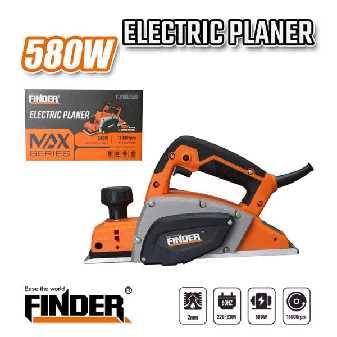 Χειροκίνητη ηλεκτρική πλάνη ξύλου - 580W - Finder - 198365