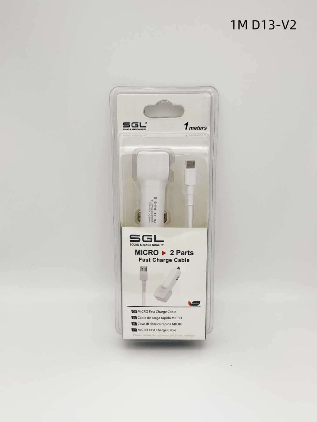 Φορτιστής αναπτήρα αυτοκινήτου - Micro USB - D13-V2 - 1m - 099682