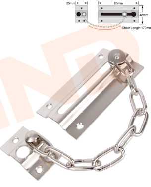 Σύρτης πόρτας με αλυσίδα - 85*42mm - Σετ 12 τεμάχια - 205985 ΕΡΓΑΛΕΙΑ & ΕΠΑΓΓΕΛΜΑΤΙΚΟΣ ΕΞΟΠΛΙΣΜΟΣ>Εργαλεία>Λουκέτα