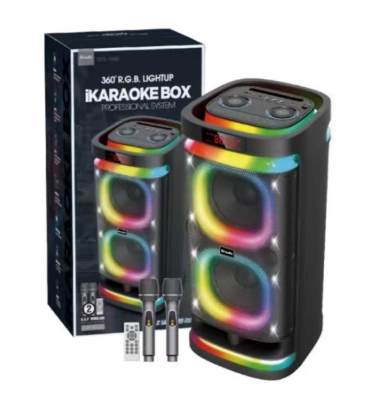 Φορητό ηχείο subwoofer με 2 μικρόφωνα Karaoke - BTS-1990 - 719909 ΕΙΔΗ ΤΕΧΝΟΛΟΓΙΑΣ>Ραδιόφωνα & Ηχεία>Φορητά subwoofer