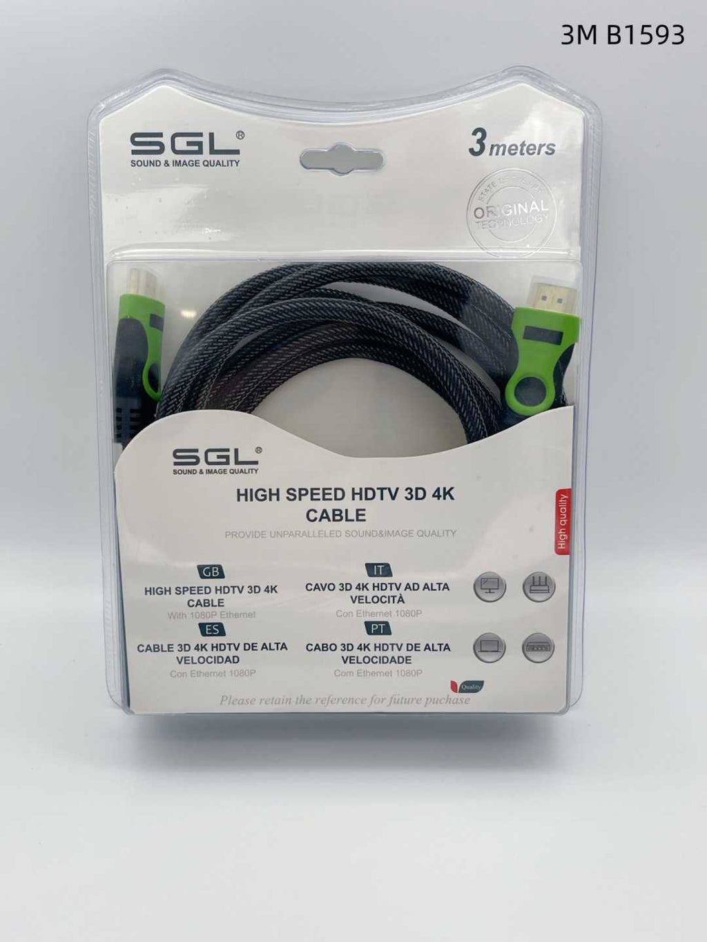 Καλώδιο HDMI - B1593 - 1.4V - Male/Male - 3m - 094892