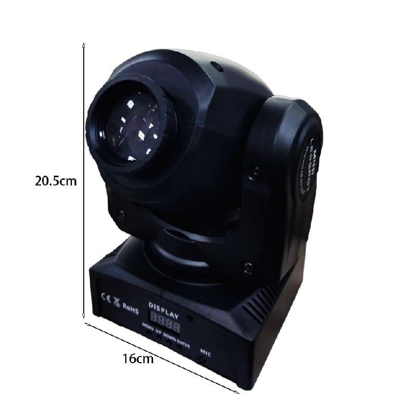 Φωτορυθμικό με περιστρεφόμενη κεφαλή 10W- Mini moving projector 10W