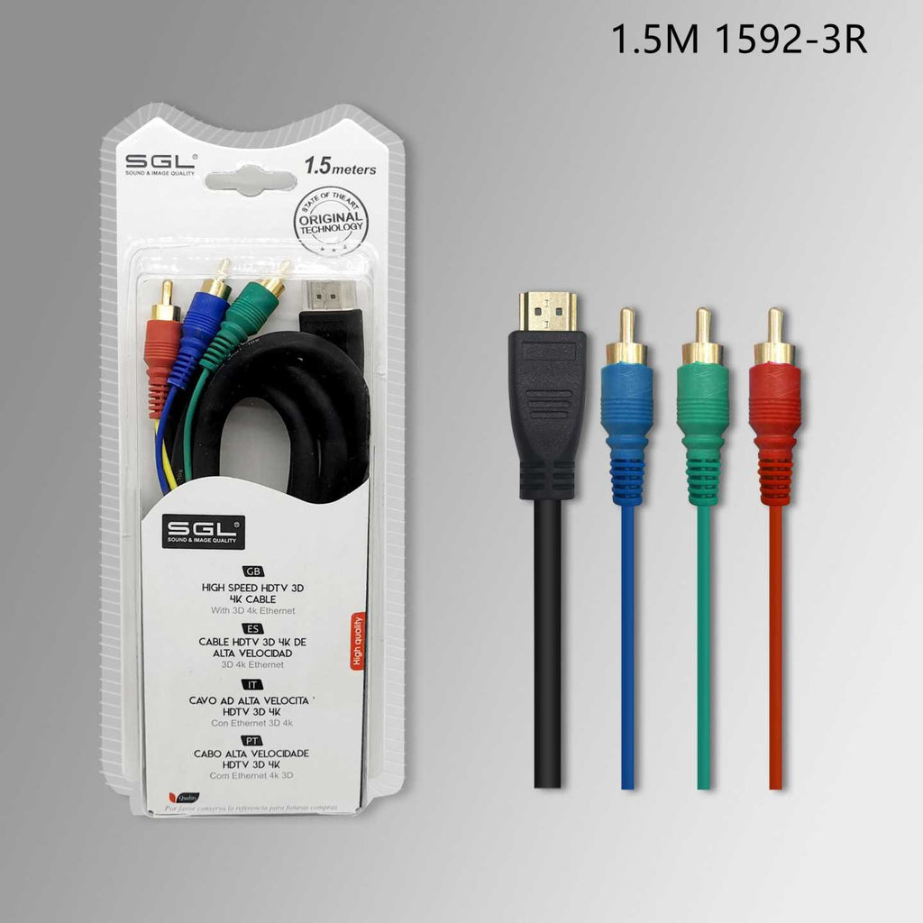 Καλώδιο HDMI σε RCA - 1592-3R - 1.5m - 095363