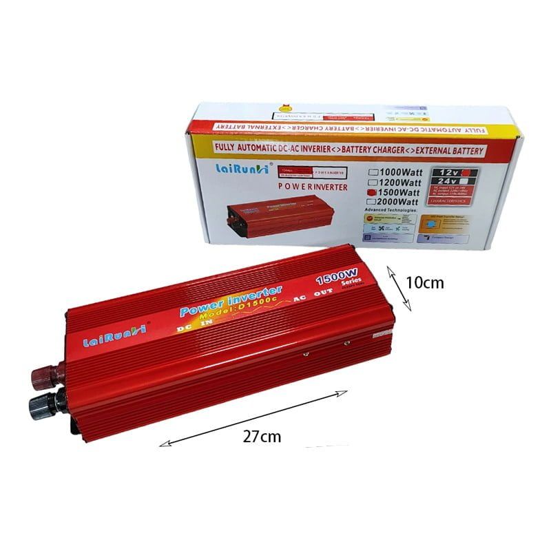 LaiRunH Inverter Αυτοκινήτου 1500W 12V – Power Inverter
