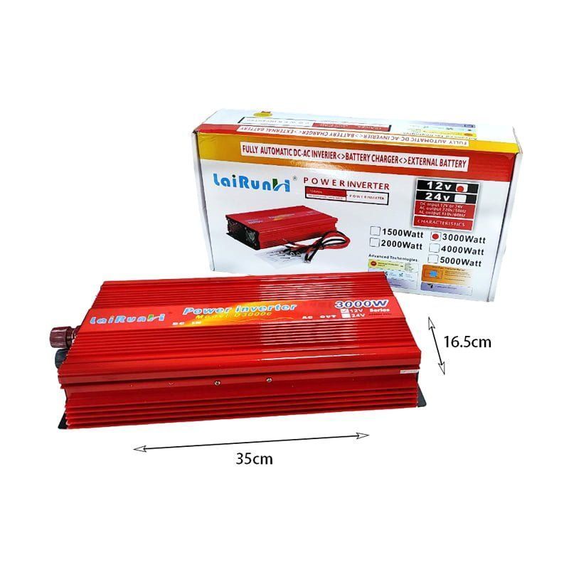 LaiRunH Inverter Αυτοκινήτου 3000W 24V – Power Inverter