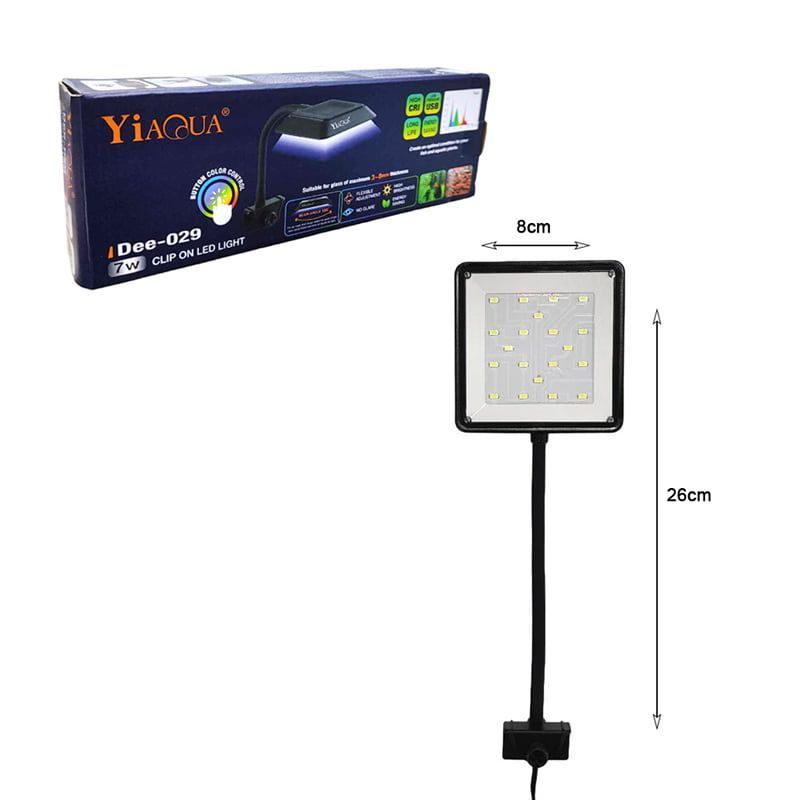 Yiaqua Λάμπα ενυδρείου 7W Dee-029 - Clip On LED Light