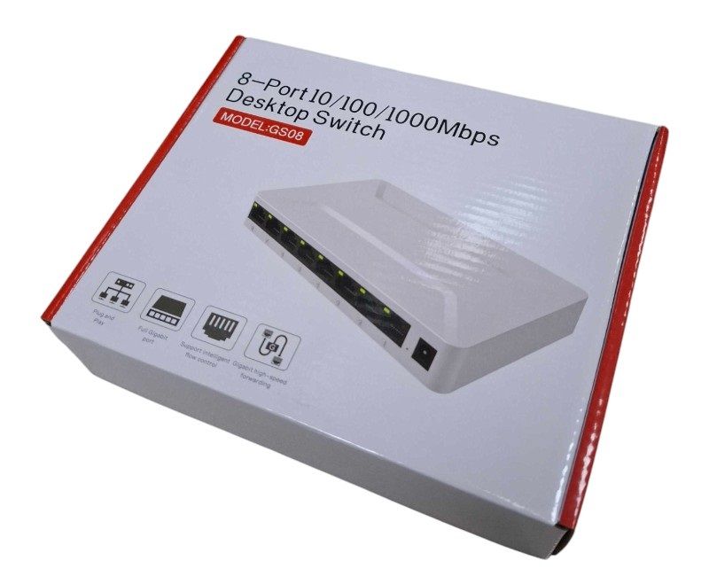 Switch με 8 θύρες Ethernet - GS08AS-8 - 812044 ΕΙΔΗ ΤΕΧΝΟΛΟΓΙΑΣ>Καλώδια>Καλώδια τηλεόρασης, ήχου και Η/Υ