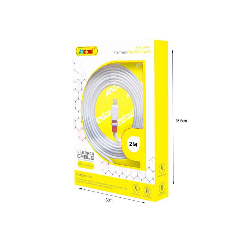 Andowl Καλώδιο μεταφοράς δεδομένων USB 2.0 2m Lightning QY-C067C - Data Cable