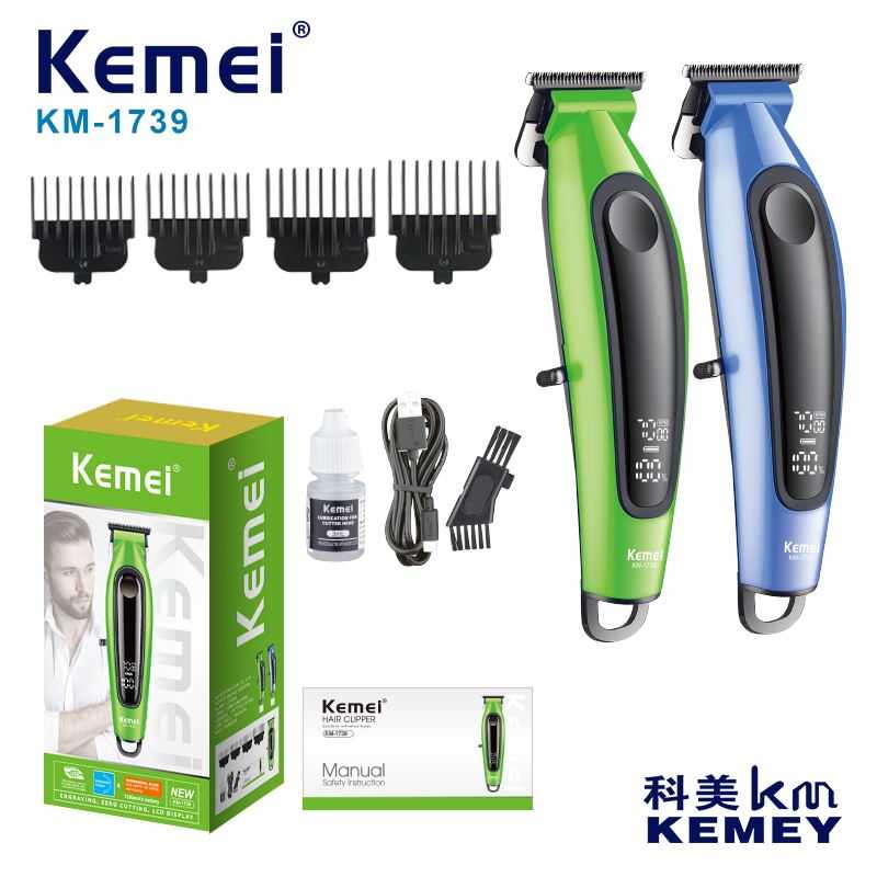 Κουρευτική μηχανή - KM-1739 - Kemei - Green ΥΓΕΙΑ - ΟΜΟΡΦΙΑ & Fitness>Είδη κομμωτηρίου>Κουρευτικές μηχανές