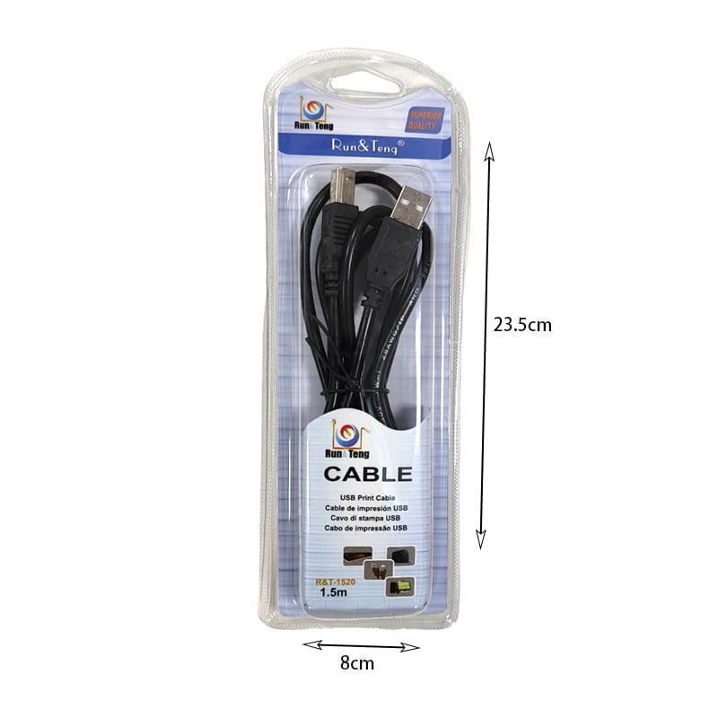 Run&Teng Καλώδιο εκτυπωτή 1.5Μ - USB Print Cable R&T-1520