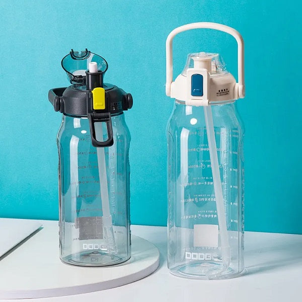 Φορητό παγούρι πλαστικό με καλαμάκι - 1500ml - 831622 - Purple